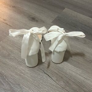 White Bridal Heels
